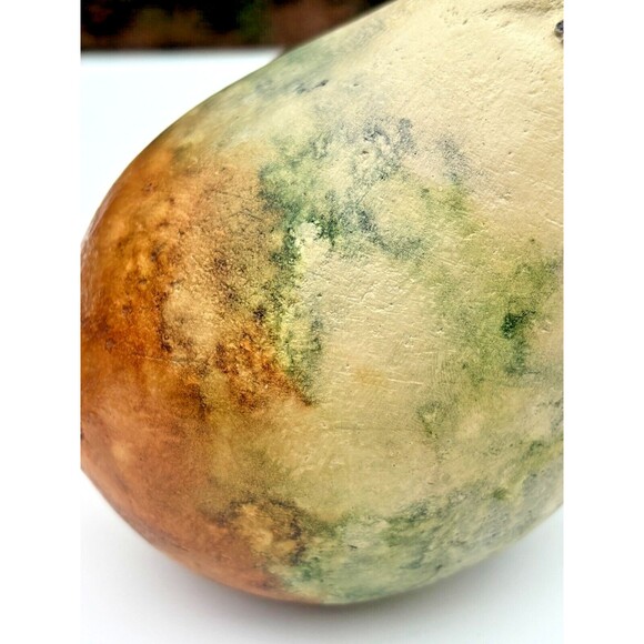 Folk Art Clay Art Pottery Bird Figure w/ Wrought Iron Tail Handcrafted Mexico - Picture 11 of 13